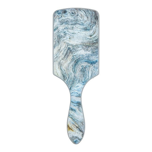 Wet Brush Paddle Shine Enhancer with Argan Oil, Distressed Wood - Ultra-Soft IntelliFlex Detangling Bristles with Boar Bristles For A Smooth & Shiny Finish - Pain-Free Hair Brush For Women & Men
