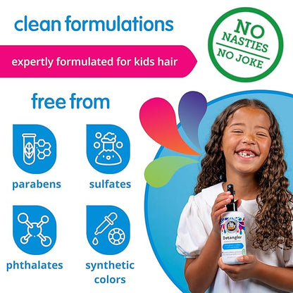 SoCozy 2-in-1 Detangler & Leave In Conditioner Spray (8 Fl Oz, Pack Of 2) - Hair Detangler & Conditioner for Kids with Keratin, Soy Protein & Kiwi Extract