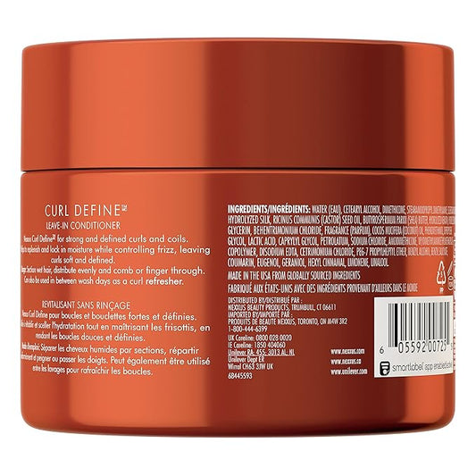 Nexxus Curl Define Leave-in Conditioner for Curly Hair with ProteinFusion Curl Conditioner for Moisturizing Curls 8 oz