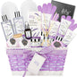 Mothers Day Gift for Mom - Relaxing 18-Piece Bath and Body Basket for Women Lavender Spa Gift Basket Set Bath Collection with Bath Bomb | Christmas, Birthday, Perfect Spa Present for Her All Occasions