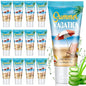 12 Pcs Mini Aloe Vera Gel Travel Size Bulk for Summer Vacation Party 1oz After Sun Aloe Vera Gel Sunburn Relief Hydrating Face Body Moisturizer Cream for Gifts Summer Party Supplies