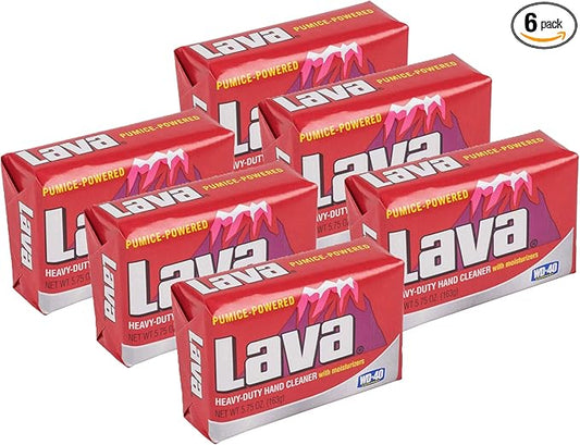 Lava 10185 Pumice Hand Cleaning and Moisturizing Bar Soap 5.75 Ounces (6 Pack)