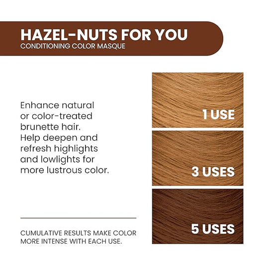 ALOXXI InstaBoost HAZEL Color Depositing Conditioner Mask – Instant Temporary Hair Color Dye - Hair Color Masque for Deep Conditioning (Hazel-nuts For You), 6.8 Fl Oz