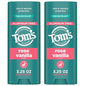 Tom's of Maine Rose Vanilla Aluminum Free Natural Deodorant For Women & Men | Goes on Clear | Odor & Wetness Protection | Naturally Derived and Moisture-Locking Ingredients | 3.25 oz (2 Pack)
