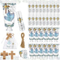 144 Pcs Christian Lip Balm Hand Cream Set Party Favors, Include 36 Bible Lip Balm 36 Moisturizing Hand Cream 36 Bags 36 Cards and Ropes for Accessories Gifts (Biblical, Cross)