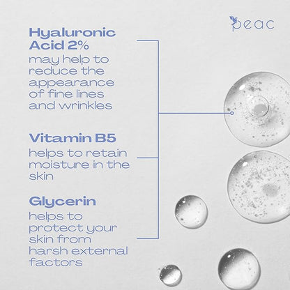 Hyaluronic Acid 2% + B5 Serum 30ml/1oz – USA Made - All Skin Types - Hyaluronic Acid Serum for Face – Hydrating, Plumping & Lightweight – Fragrance Free Skincare – Moisturizing Face Serum for Women