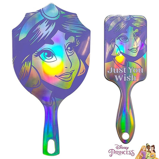 LUV HER Disney Princesses Spa Set for Girls Age 3+ - Includes Paddle Hair Brush and Hand Mirror featuring Jasmin - Imaginative Play and Self-Care - Develops Creativity and Fine Motor Skills