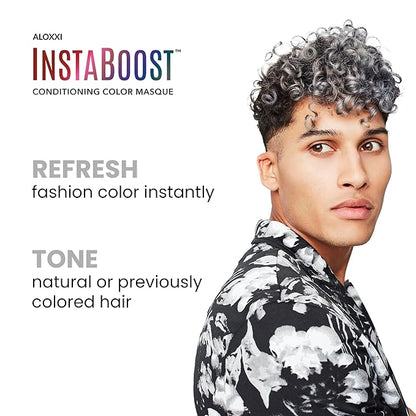 ALOXXI InstaBoost GLOSSY Color Depositing Conditioner Mask – Instant Temporary Hair Color Dye - Hair Color Masque for Deep Conditioning (Gloss Boss), 6.8 Fl Oz