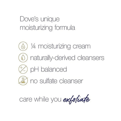 Dove Scrub for Silky Skin Oatmeal & Calendula Oil Body Scrub Exfoliates & Gives Lasting Nourishment 10.5 oz 4 Count