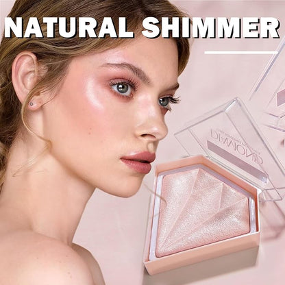 White Highlighter Makeup Palette Face Highlighter Powder Iluminadores Fairy Pink