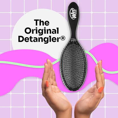 Wet Brush Original Detangler Hair Brush Bejeweled Style Kit - Ultra-Soft IntelliFlex Bristles - Detangling Brush Glides Through Tangles For All Hair Types (Wet Dry & Damaged) - 1 Brush & 1 Scrunchie