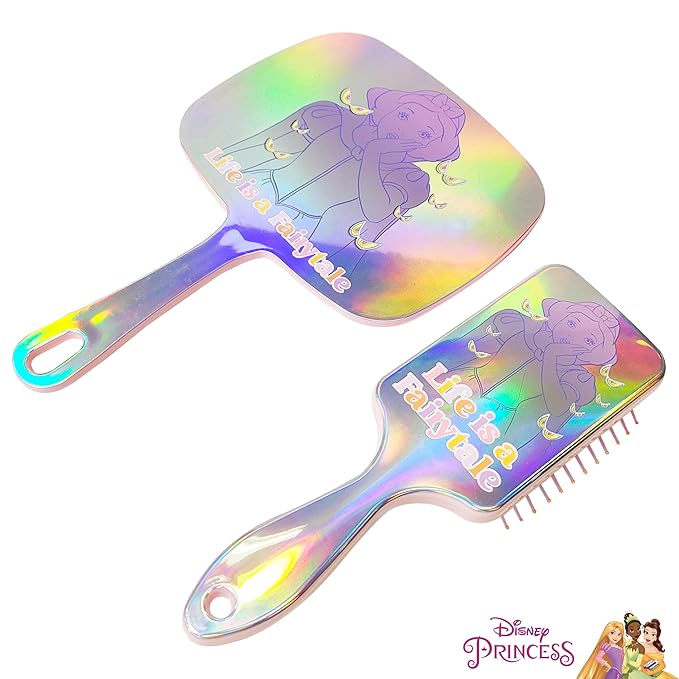 LUV HER Disney Princesses Spa Set for Girls Age 3+ - Includes Paddle Hair Brush and Hand Mirror featuring Snow White - Imaginative Play and Self-Care - Develops Creativity and Fine Motor Skills