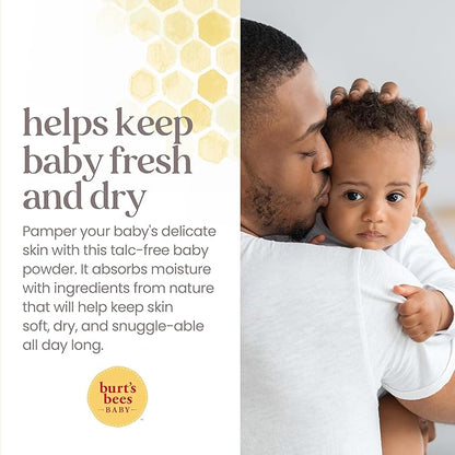 Burt's Bees Baby Dusting Powder, Mothers Day Gifts, Talc Free and Hypoallergenic for Safe and Gentle Comfort, 100% Natural Origin, Pediatrician Tested, 7.5 Oz