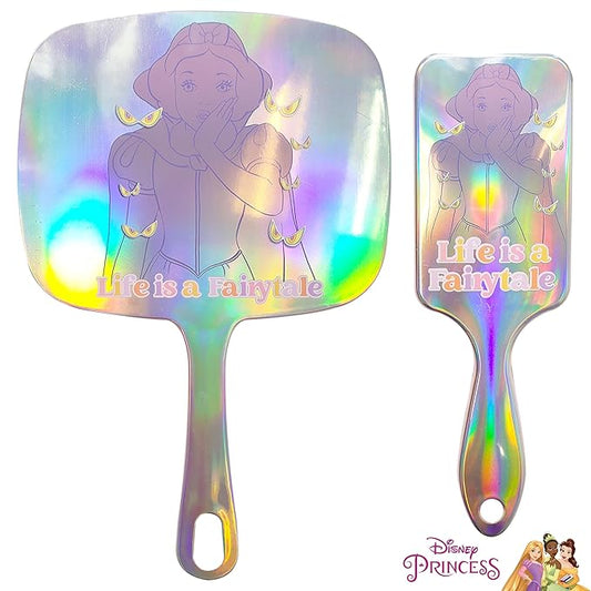 LUV HER Disney Princesses Spa Set for Girls Age 3+ - Includes Paddle Hair Brush and Hand Mirror featuring Snow White - Imaginative Play and Self-Care - Develops Creativity and Fine Motor Skills
