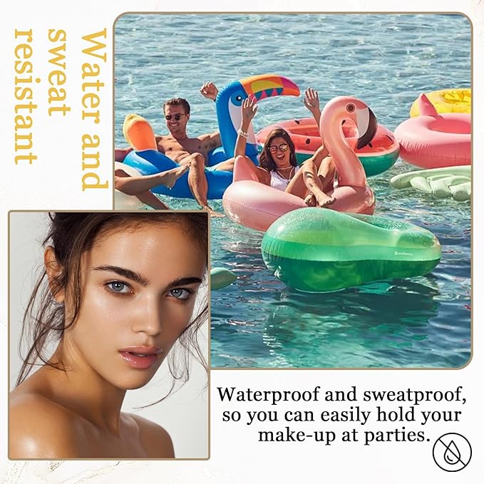 Lightweight Setting Powder,Waterproof Oil Control Translucent Face Powder,Smooth Puff（Natural Color）