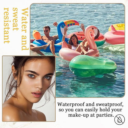 Lightweight Setting Powder,Waterproof Oil Control Translucent Face Powder,Smooth Puff（Natural Color）