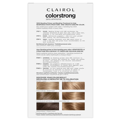 Clairol ColorStrong Permanent Zero Ammonia Hair Dye, 8.1 Medium Ash Blonde - Key West Hair Color, Pack of 1