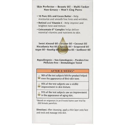 Palmer's Cocoa Butter Formula Moisturizing Skin Therapy Oil for Face with Vitamin E, C & 10 Pure Facial Oil Blend, Rosehip Fragrance, 1 Ounce