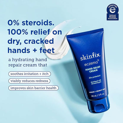 Skinfix Eczema+ Hand Relief Cream: Hydrating Hand Repair Cream to Address Eczema & Dry, Cracked, Sensitive Skin, 3 Fl Oz