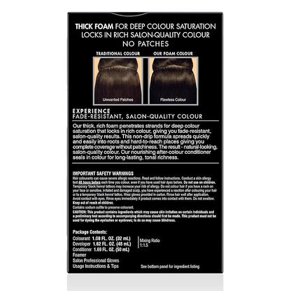 John Frieda Precision Foam Colour, Dark Cool Espresso Brown, Full-Coverage Hair Color Kit, Anti-Fade Gray Coverage, Deep Color Saturation Hair Dye, 1 Application