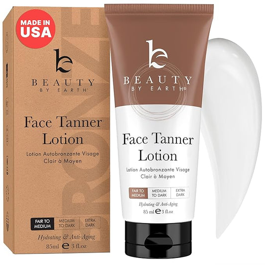 Self Tanner for Face - USA Made with Organic & Natural Ingredients, Self Tan Tanning Lotion