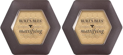 Burts Bees 100% Natural Mattifying Powder Foundation, Sand of 2)