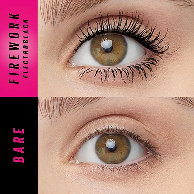 Maybelline Lash Sensational Firework Washable Mascara, Lengthening & Volumizing Mascara for up to 24HR wear, Electro Black, 1 Count