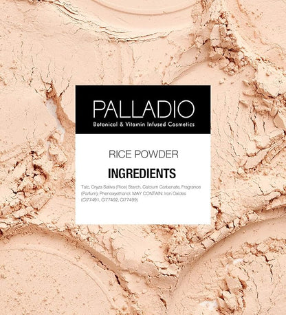 Palladio, Pressed Rice Powder, Natural, 0.26 Ounce