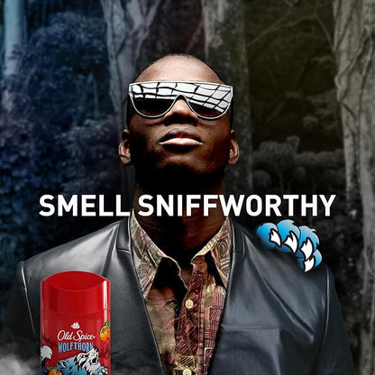 Old Spice Aluminum Free Deodorant for Men, 24/7 Odor Protection, 24/7 Freshness & Lasting Scent, Goes on Clear, Wolfthorn with Sweet Citrus Scent, 2.6 oz (Pack of 6)