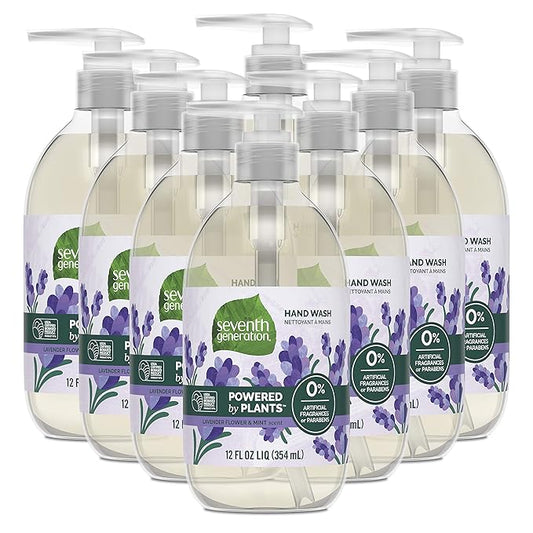 Seventh Generation Hand Soap, Lavender Flower & Mint, 12 oz, 8 Pack (Packaging May Vary)