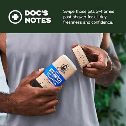Dr. Squatch Natural Deodorant for Men - Odor-Squatching Aluminum Free - Alpine Sage & Bay Rum (2.65 oz, 2-Pack)