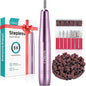 COSLUS Electric Nail Drill File Professional: for Acrylic Gel Dip Powder Nails Portable Nail Machine Kit Manicure Pedicure Tools Polishing Set with Nail Drill Bits Sanding Bands