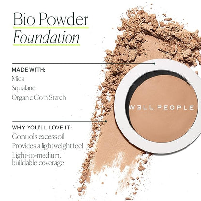 Well People Bio Powder Foundation, Lightweight & Hydrating Cruelty-free, 7W