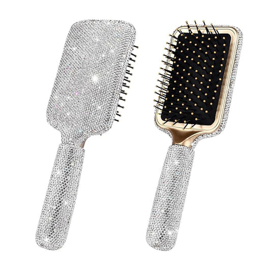 Curly Hair Brush, Luxury Crystal Diamond Detangling Brush, Paddle Brushes for Women's All Hair Types