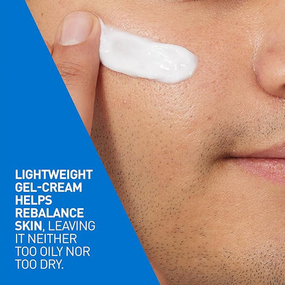 CeraVe Oil Control Moisturizing Gel-Cream, Face Moisturizer for Oily Skin, Niacinamide, Hyaluronic Acid & Oil Absorbing Technology To Rebalance Oily Skin, Non-Comedogenic, Fragrance Free & Oil-Free