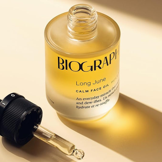 Biography Long June Quieting Face Oil, 13ml- Natural Smoothing & Clarifying Dry Oil. Clarifying, Moisturizing & Hydrating Beauty Facial Oil for Women w/Camellia, Vitamin E & Marula
