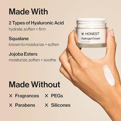 Honest Beauty The Icons Skincare Trio Travel Kit | Mini Hydrogel Cream, Gentle Gel Cleanser, Vitamin C Radiance Serum | Gentle for Sensitive Skin + Vegan