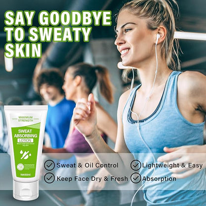 Face Antiperspirant, Face Sweat Blocker, Face No Sweat Lotion, Oily Skin Control, Anti Sweat for Men & Women, 60ml