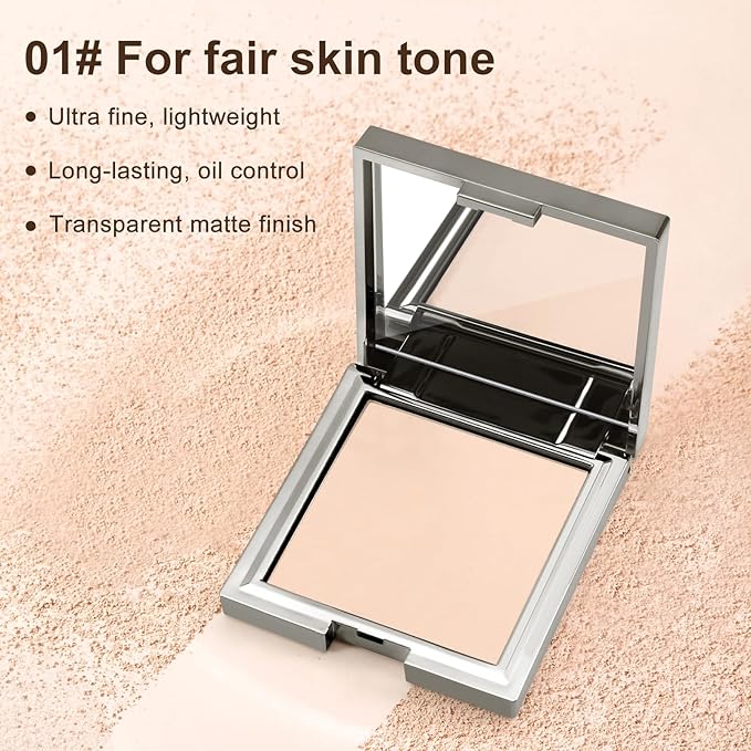 Boobeen Matte Face Finishing Powder, Smooth Setting Pressed