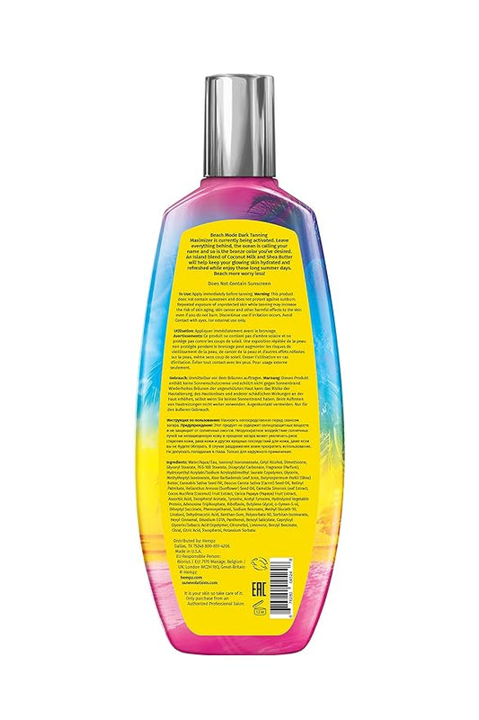 Hempz Beach Mode Maximizer - Herbal Moisturizing Self Tanning Lotion for Tanning Beds, Beach, Sun 8.5 Fl OZ
