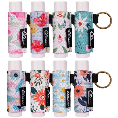 WK IEASON 8PCS Lip Balm Holder Keychain Bulk Gloss