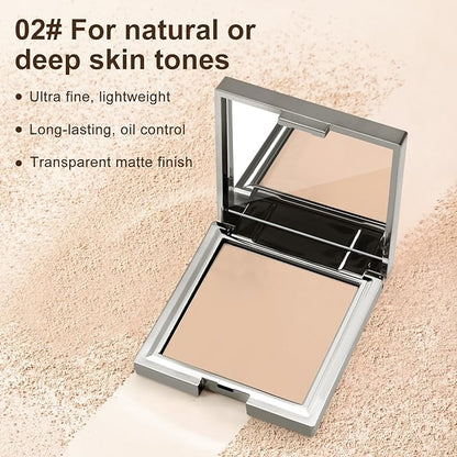 Boobeen Matte Face Finishing Powder, Smooth Setting Pressed