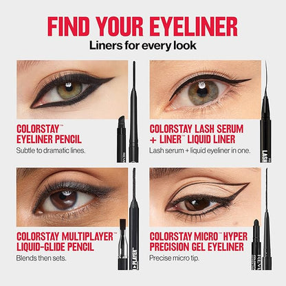 Revlon ColorStay Pencil Waterproof Eyeliner, Smudge-Proof, Eye Makeup with Built-In Sharpener, 206 Jade, 0.01 oz