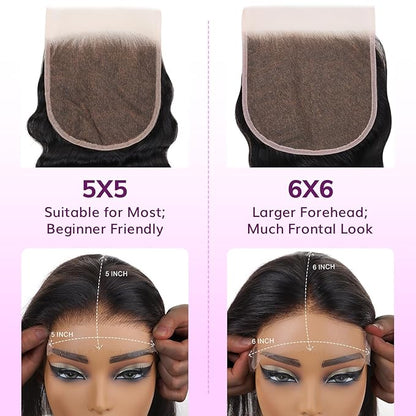 IDN BEAUTY SKINLIKE REAL HD 5x5 Lace Closure Human Hair Deep Wave 22 Inch Bleached Single Knots Ultra-thin HD Lace Closure Virgin Human Hair 0.1 mm Pre Plucked Hairline