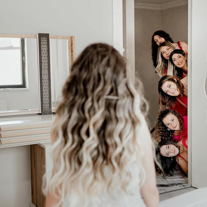 Bridesmaid Proposal Gifts - 8 Pieces Cute Mini Travel Hair Brushes for Bachelorette Parties, Weddings and Favors (White&Pink)
