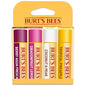 Burt's Bees Lip Balm - Berry Agua Fresca, Dragonfruit Lemon, Coconut & Pear, Tropical Pineapple Pack, With Beeswax, Tint-Free, Natural Origin Lip Treatment, 4 Tubes, 0.15 oz.