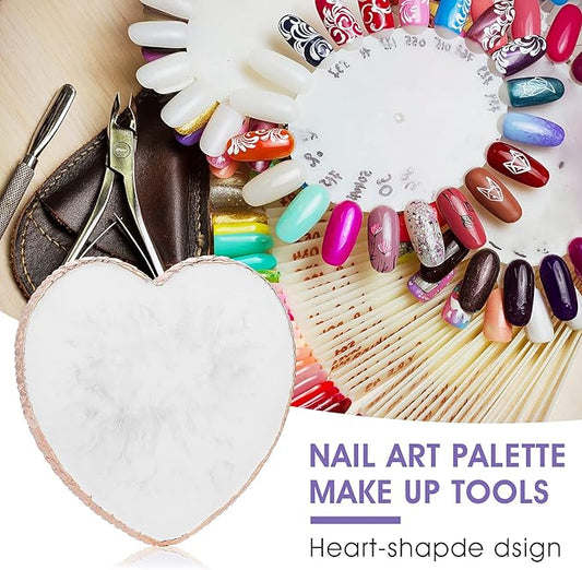 Resin Nail Art Palette Gold Edge Nail Holder