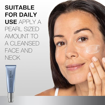 Neutrogena Rapid Wrinkle Repair Retinol Anti-Wrinkle Face Serum with Hyaluronic Acid, Daily Anti-Aging Facial Serum for Fine Lines & Wrinkles, Mineral Oil- & Dye-Free, 1 fl. oz