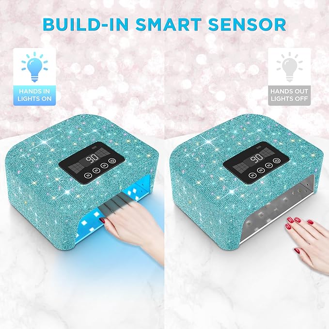 Cordless uv nail lamp, 120w