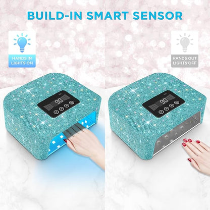 Cordless uv nail lamp, 120w